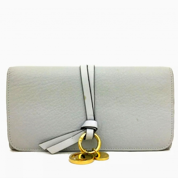 CHLOE ALPHABET LEATHER LONG WALLET PURSE PURSE/Q0589…Can make into